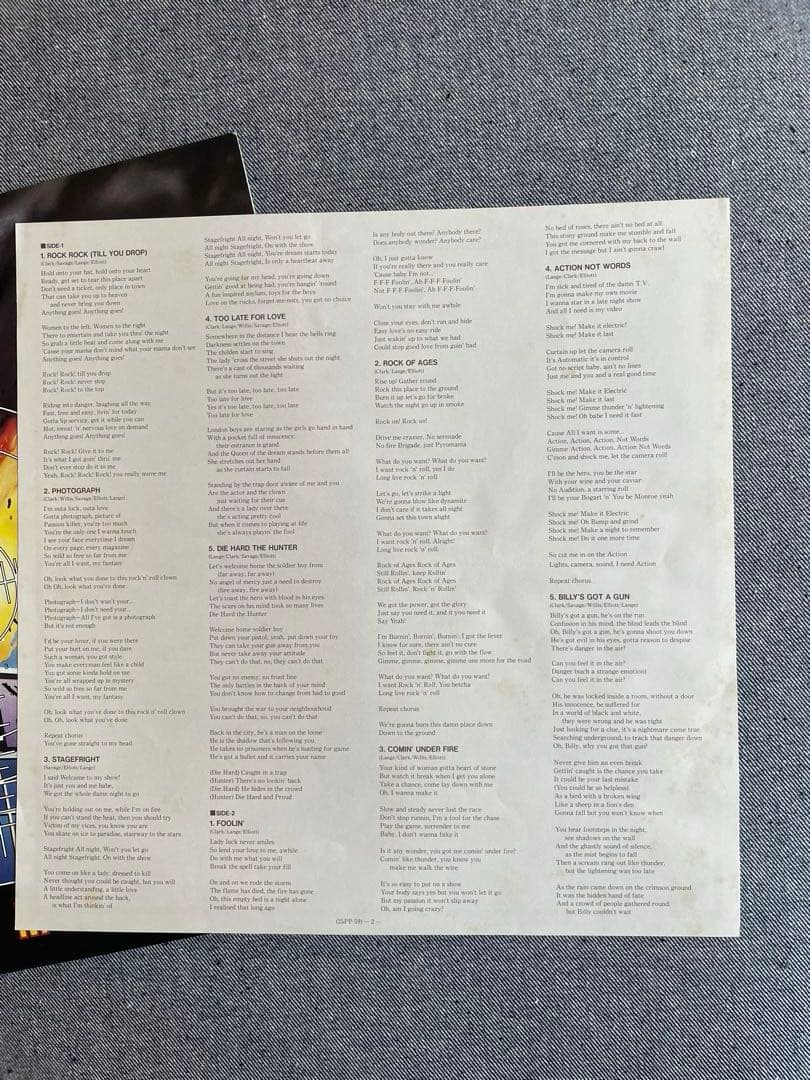 Def Leppard Pyromania LP Original Japan Pressing Obi 25PP-59 Rock Vinyl