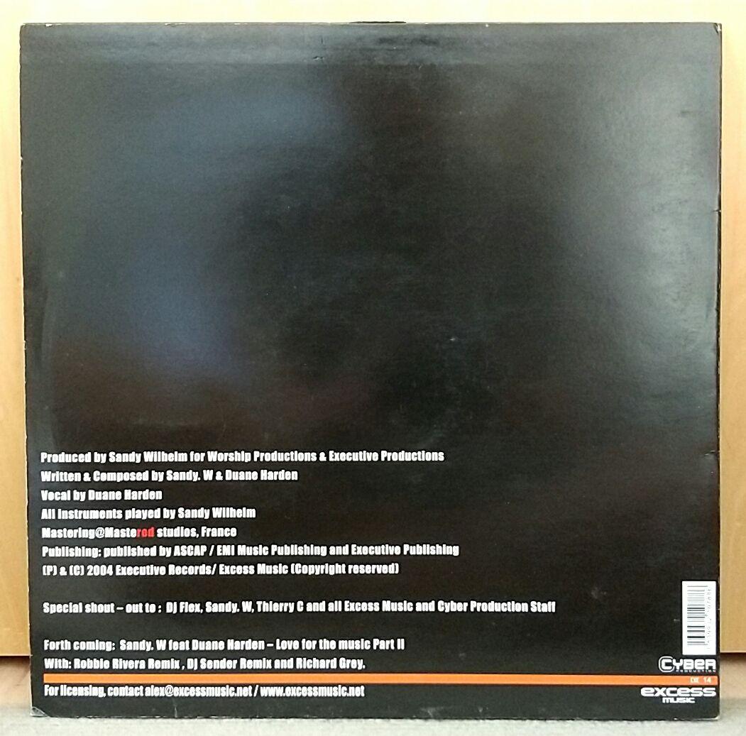 Sandy W Featuring Duane Harden Love For The Music 12" House Vinyl Record