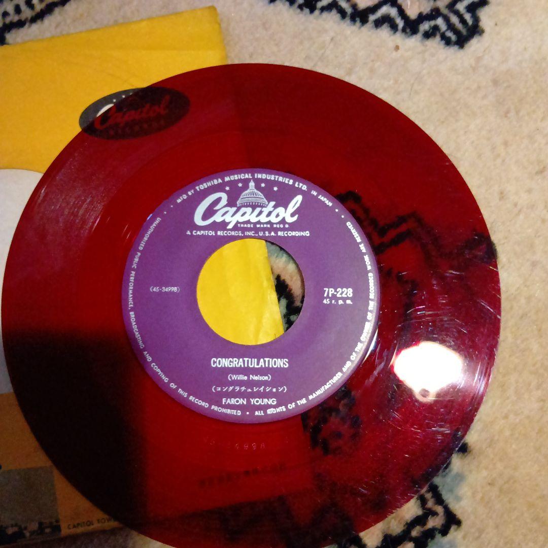 Faron Young - Hello Walls / Congratulations 7" Vinyl Japan Red Wax Capitol