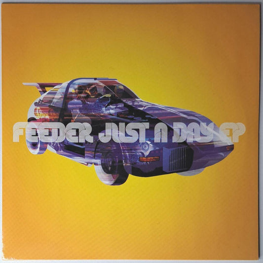 Feeder - Just A Day EP 7" Vinyl Record, Limited Edition Orange Color, UK Import