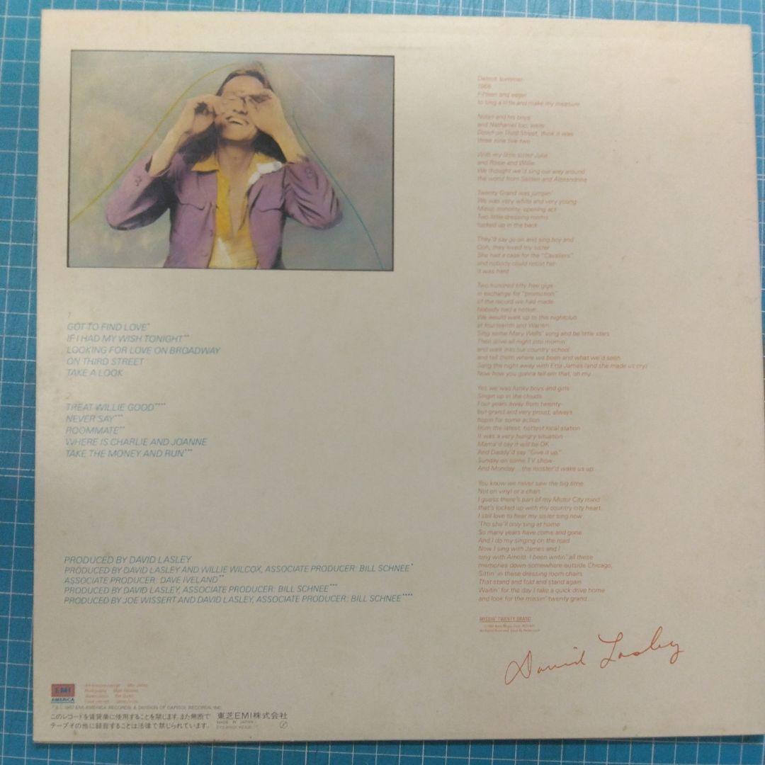 David Lasley - Missin' Twenty Grand LP Japan 1982 AOR Blue-Eyed Soul
