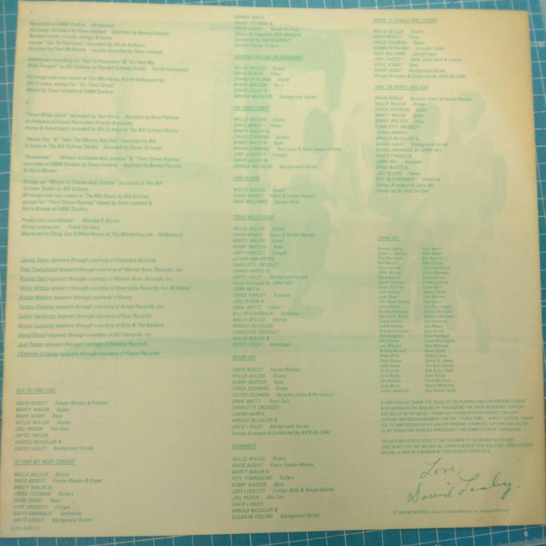 David Lasley - Missin' Twenty Grand LP Japan 1982 AOR Blue-Eyed Soul