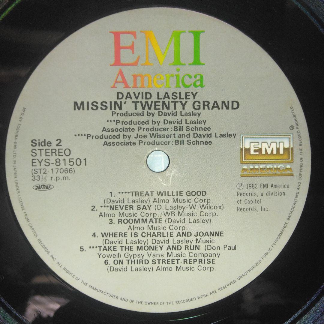 David Lasley - Missin' Twenty Grand LP Japan 1982 AOR Blue-Eyed Soul
