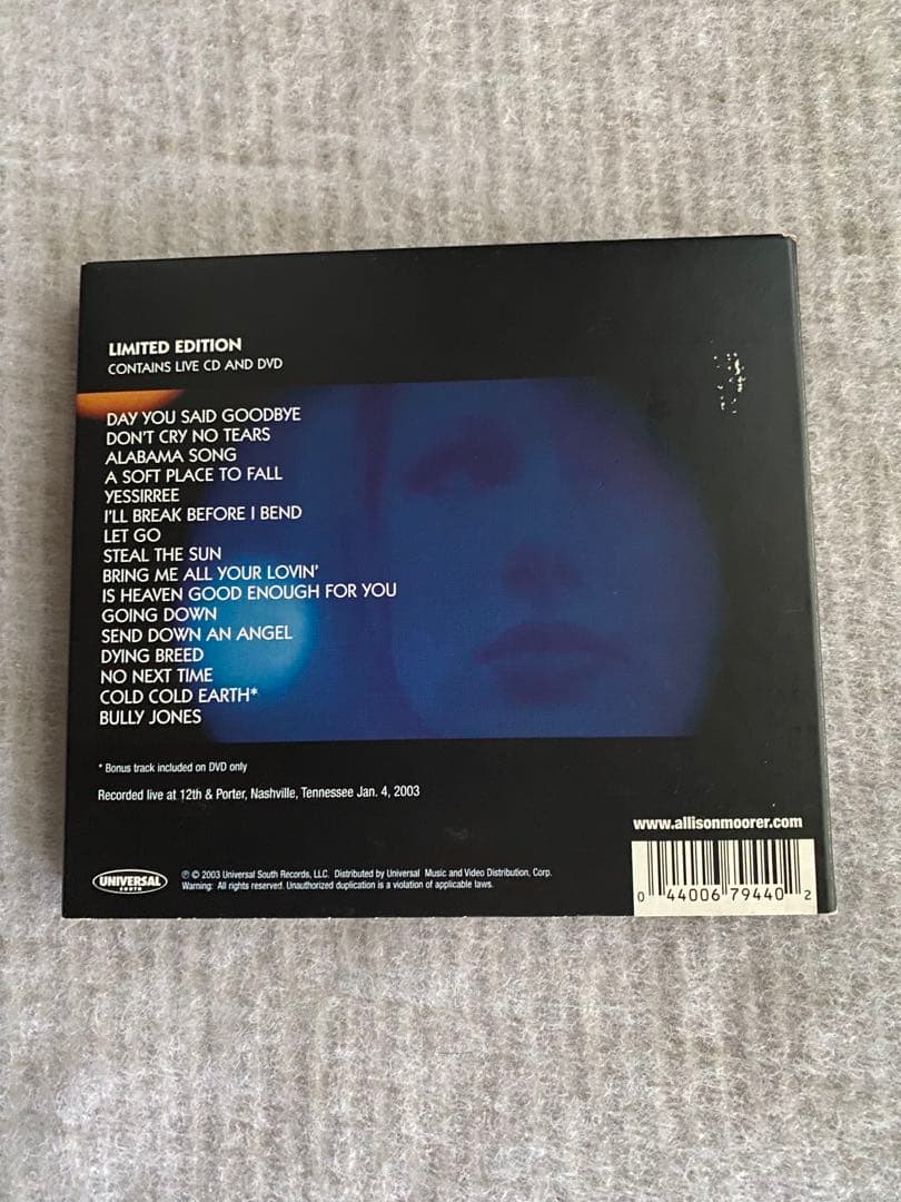 Allison Moorer - Show (Limited Edition 2-Disc CD+DVD) Live 2003 Concert Set
