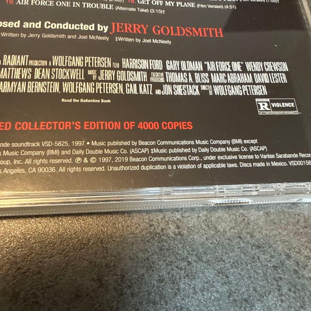 Air Force One OST CD DX Limited Edition 2 Disc Jerry Goldsmith Out of Print | Japansoundstore