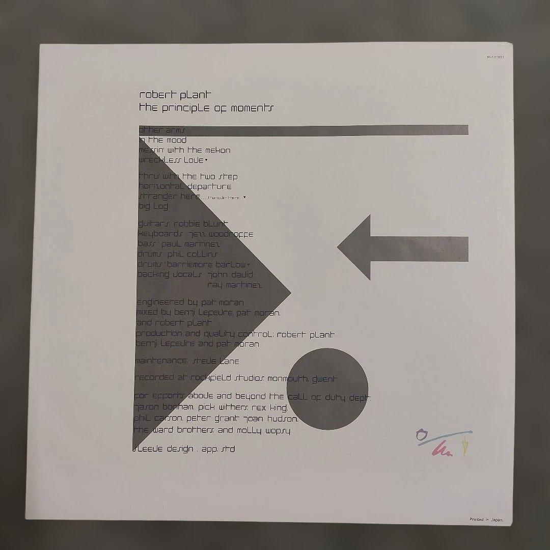 Robert Plant The Principle of Moments Japan LP Vinyl Record w/ OBI Insert 1983