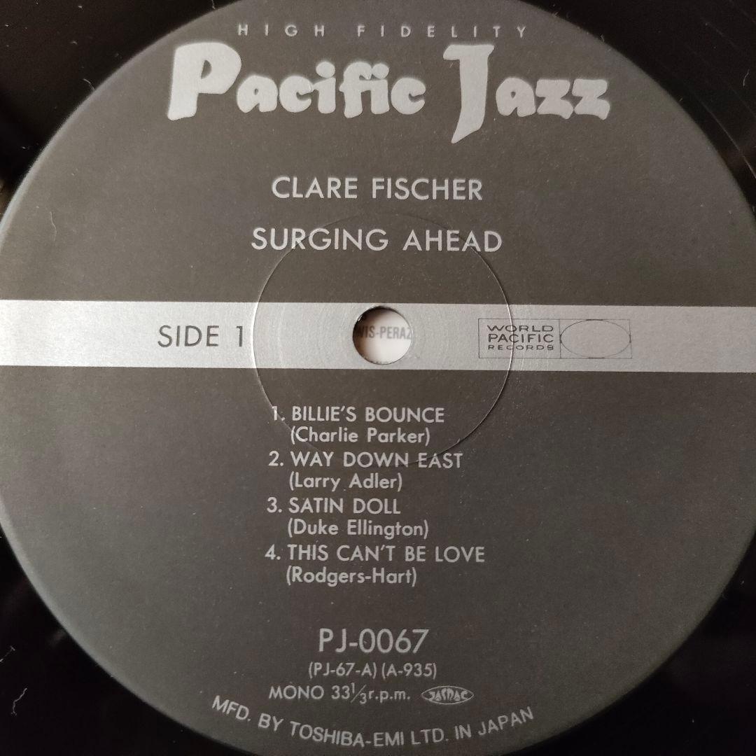 Clare Fischer - Surging Ahead LP Japan Mono Reissue Jazz Piano Trio Obi