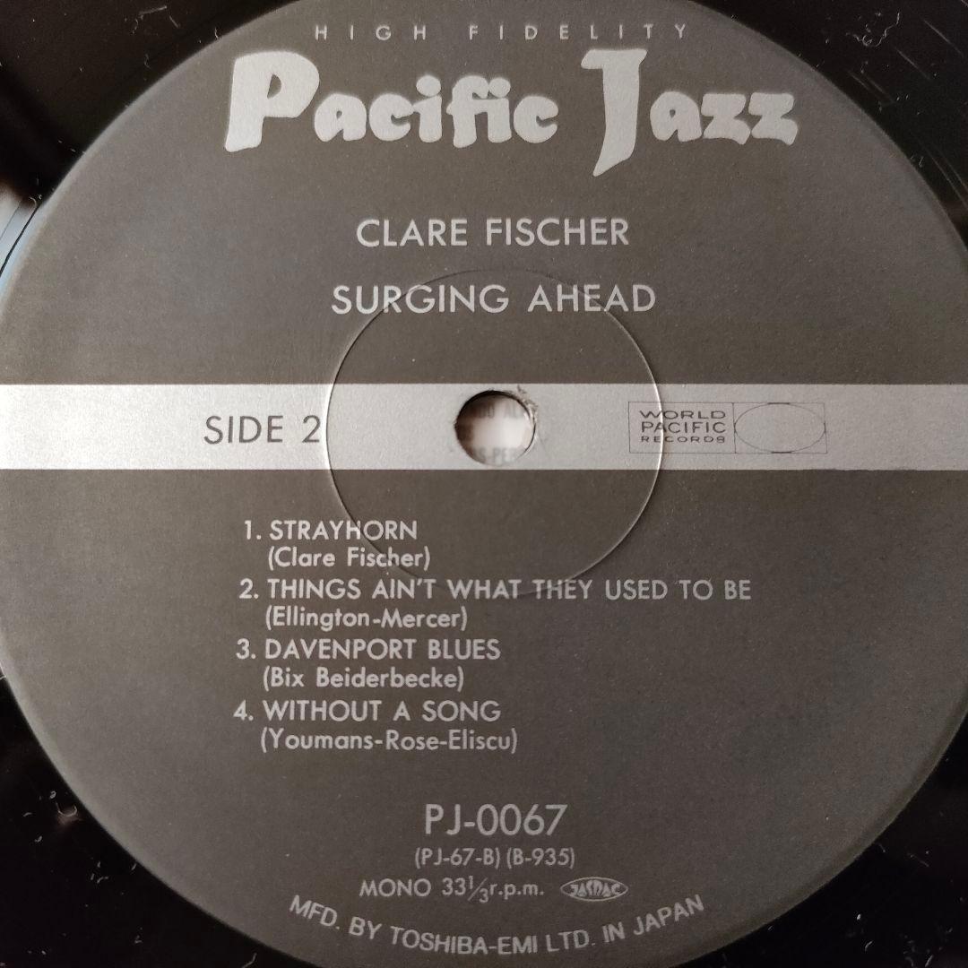 Clare Fischer - Surging Ahead LP Japan Mono Reissue Jazz Piano Trio Obi