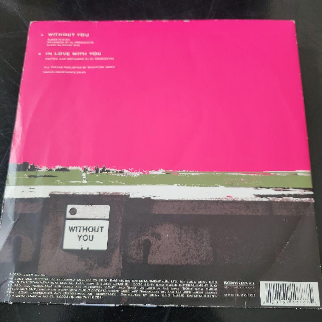 EL PRESIDENTE Without You 7" Pink Vinyl Single 2005 Indie Rock
