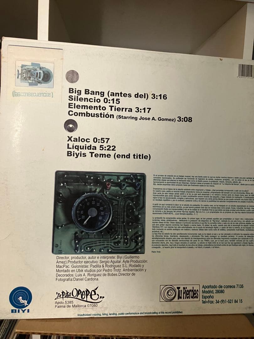 Biyi - La Máquina Del Tiempo (Las Consecuencias) Green Vinyl LP Spain Electronic