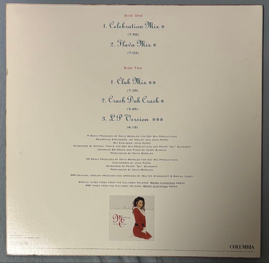 Mariah Carey Joy To The World 12" Red Vinyl Promo EP 1994 US Rare House Remix