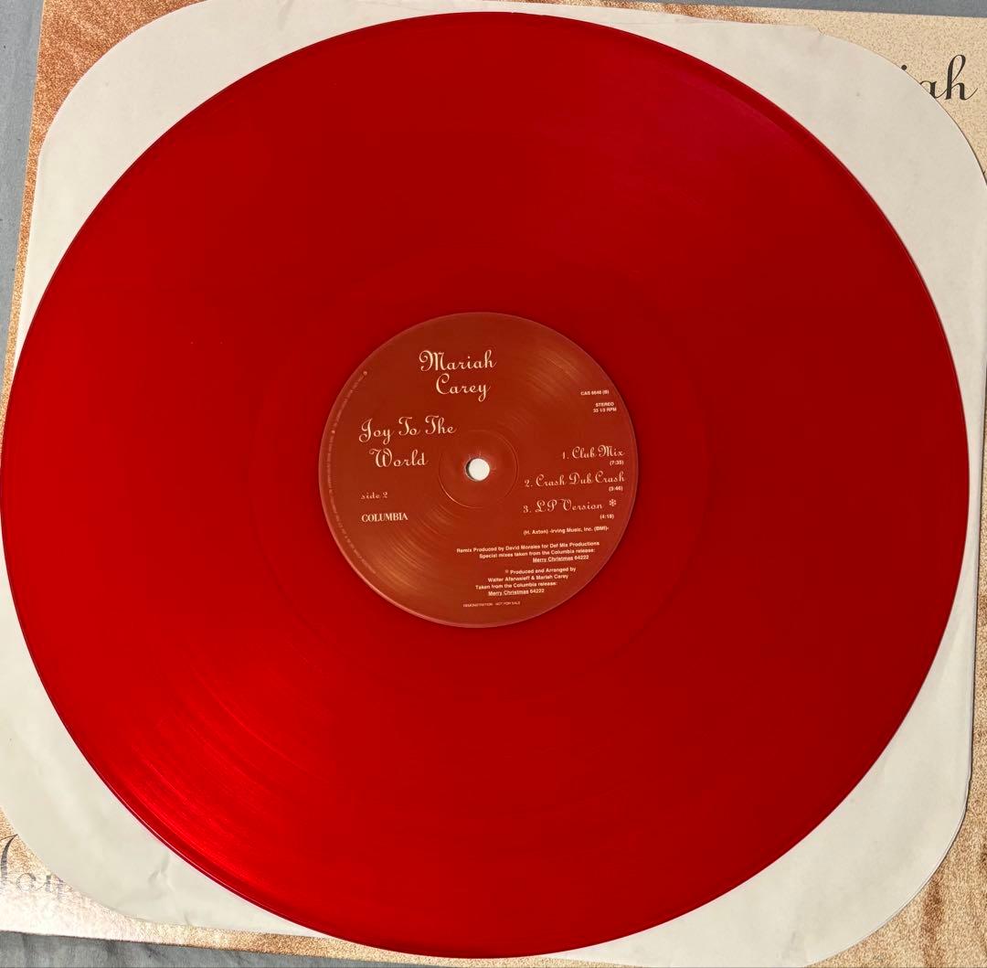 Mariah Carey Joy To The World 12" Red Vinyl Promo EP 1994 US Rare House Remix