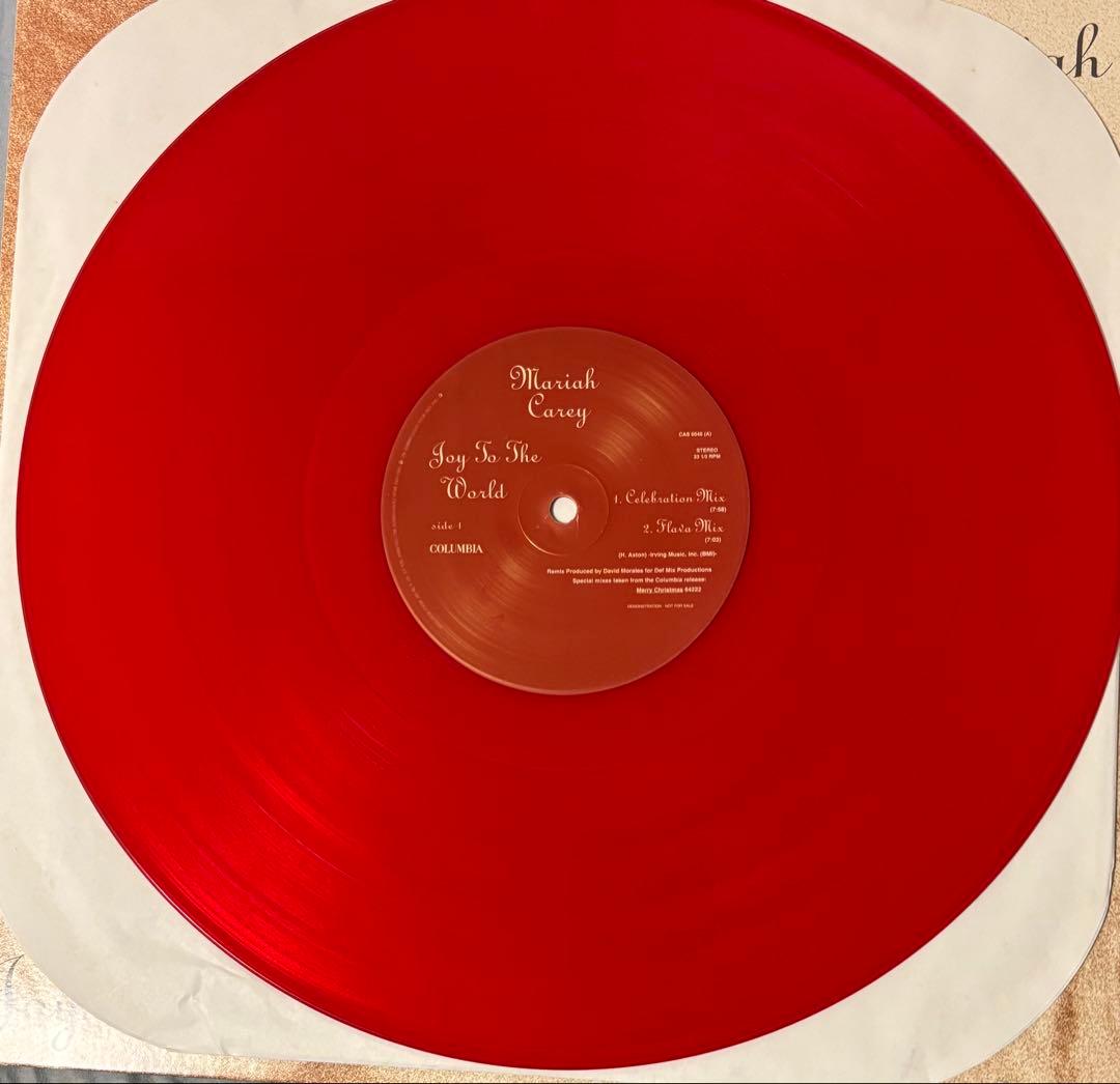 Mariah Carey Joy To The World 12" Red Vinyl Promo EP 1994 US Rare House Remix