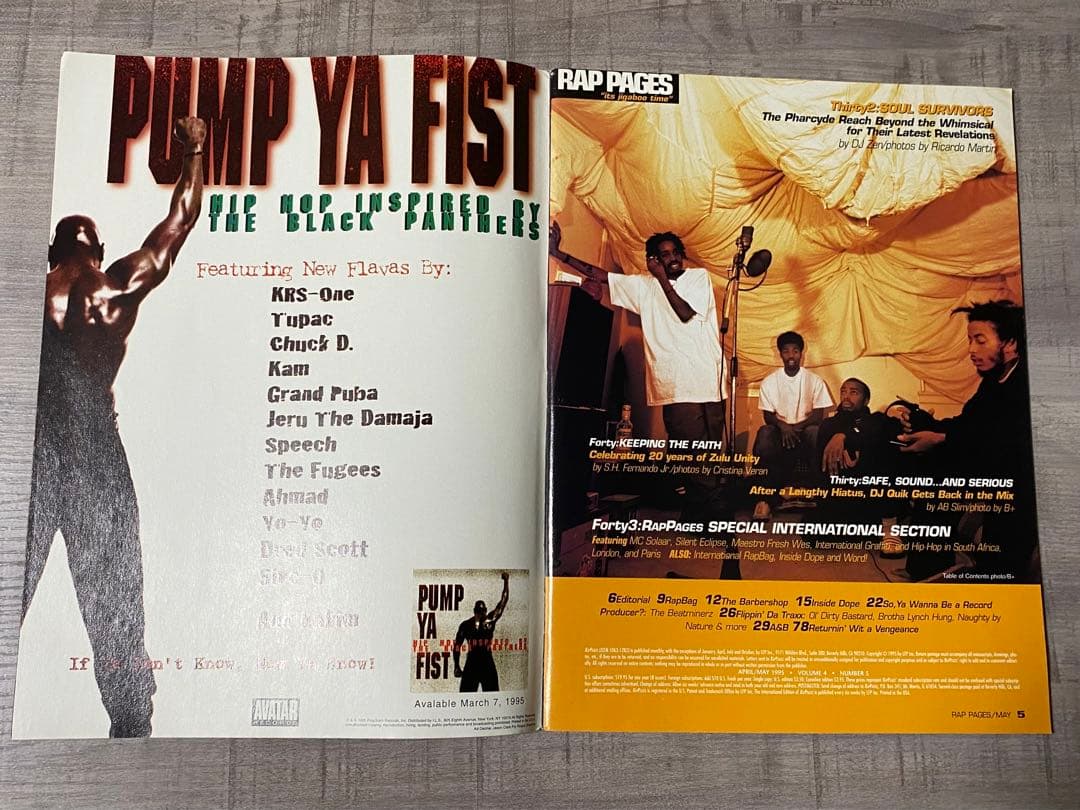 RAP PAGES Magazine May 1995 The Pharcyde Da Beatminerz DJ Quik 90s Hip Hop