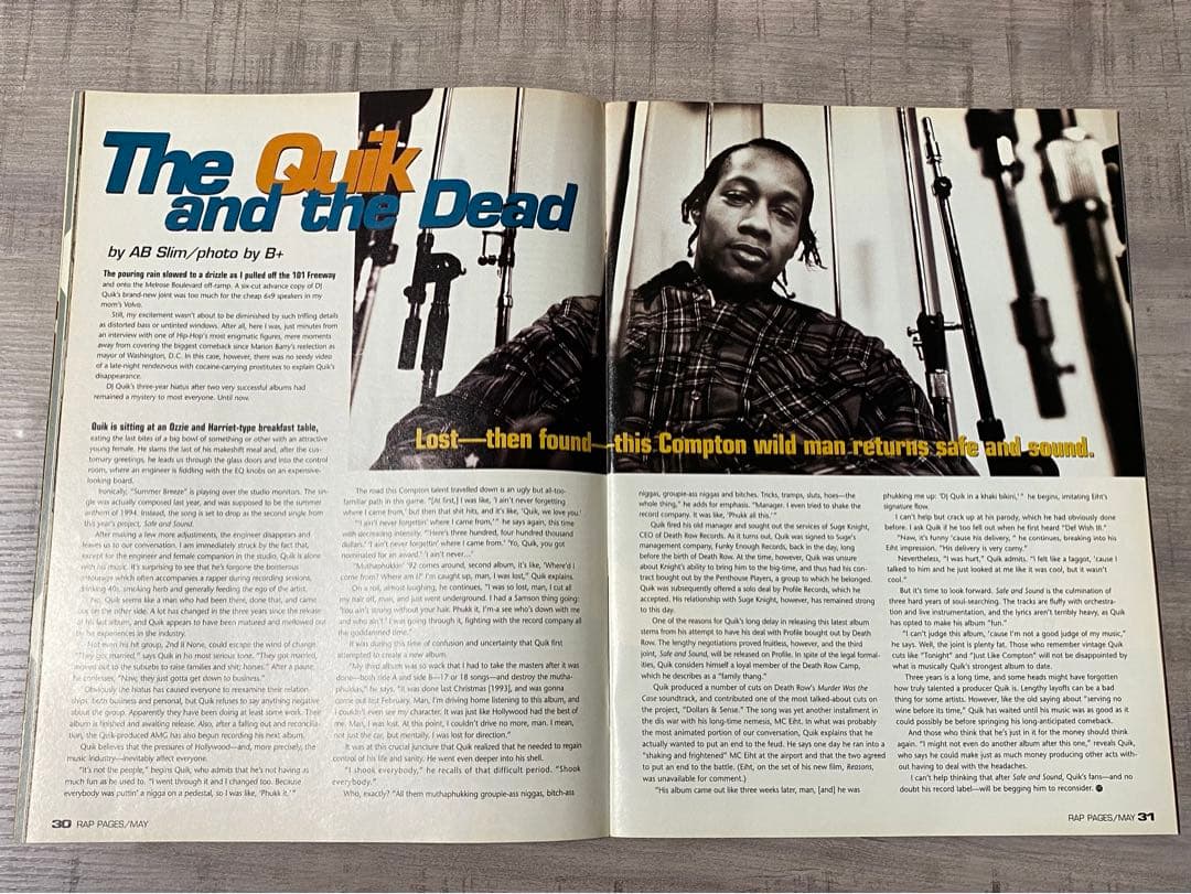 RAP PAGES Magazine May 1995 The Pharcyde Da Beatminerz DJ Quik 90s Hip Hop