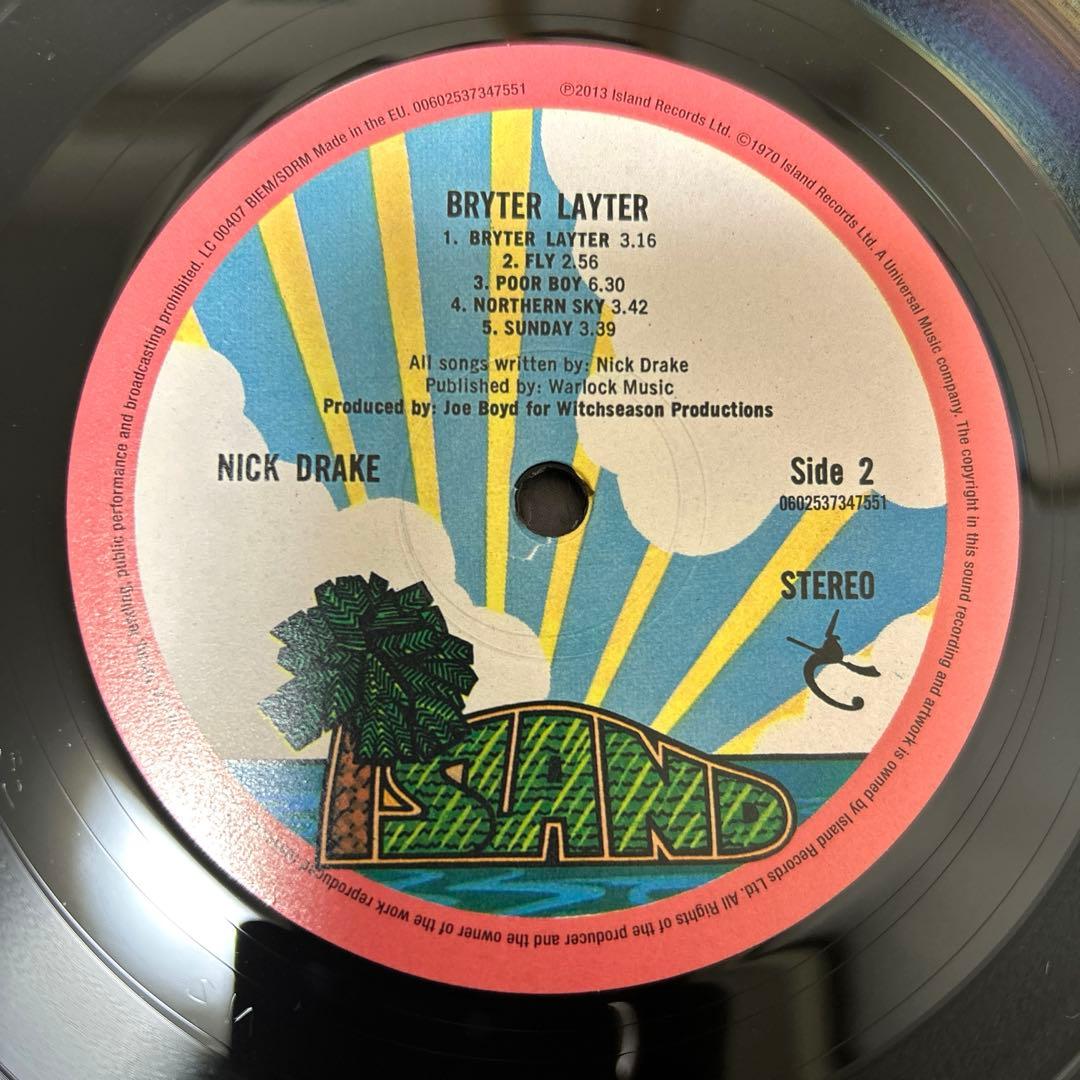 Nick Drake Bryter Layter Vinyl LP 2013 Reissue Folk Rock Island Records
