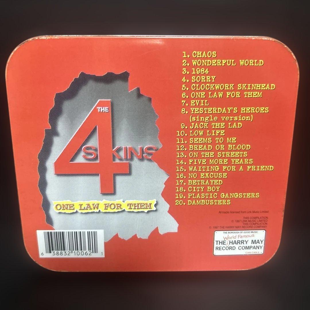 The 4-Skins - One Law For Them Limited Edition Metal Tin CD 1997