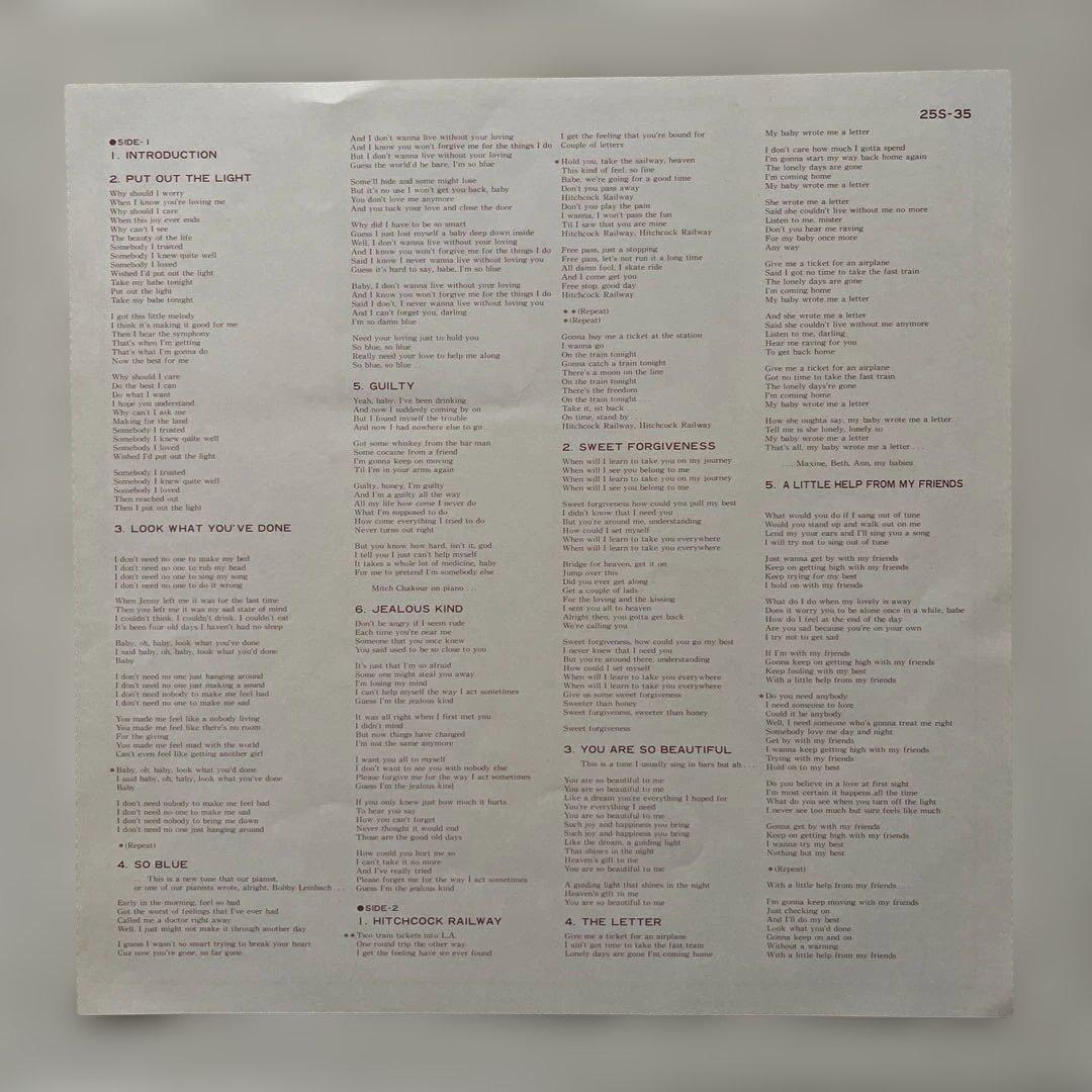 Joe Cocker Spirit Of Live Concert LP Japan Vinyl 1980 Obi Lyrics Sheet