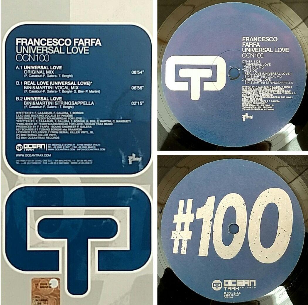 Francesco Farfa - Universal Love 12" Vinyl Record House Techno Italy OCN100