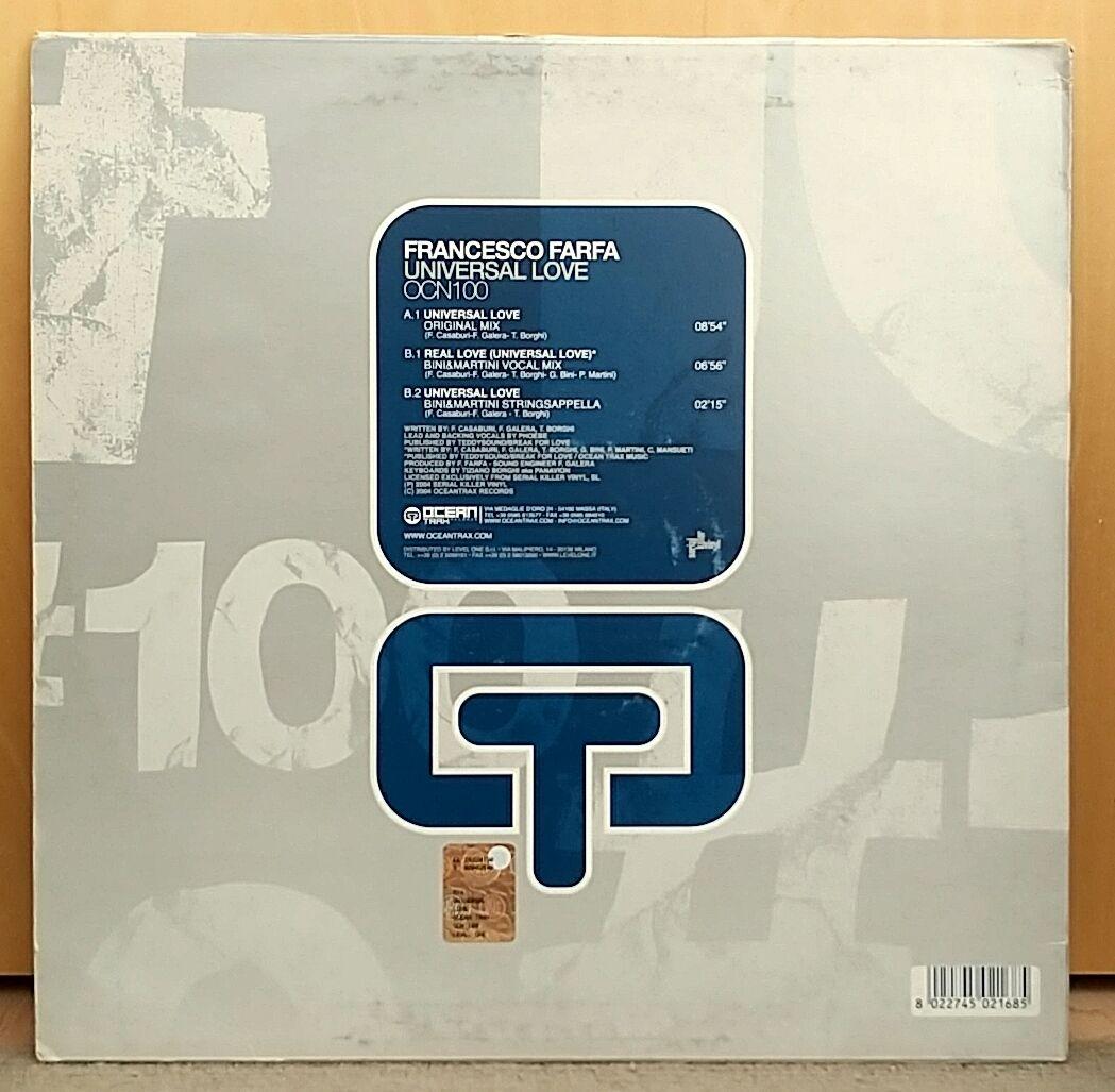 Francesco Farfa - Universal Love 12" Vinyl Record House Techno Italy OCN100
