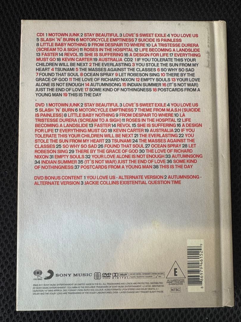 Manic Street Preachers National Treasures The Complete Singles 2CD+DVD Deluxe Se
