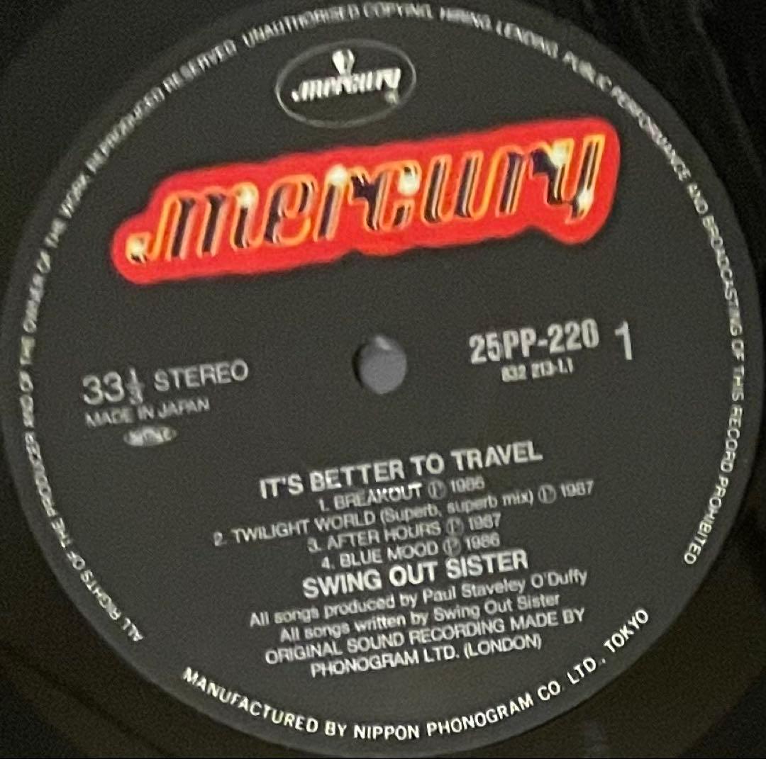 Swing Out Sister - It's Better To Travel Vinyl LP Japan 1987 Original w/ Obi