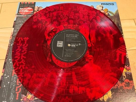 The Beatles Sgt. Pepper's Lonely Hearts Club Band LP 1982 Japan Red Wax Mono OBI