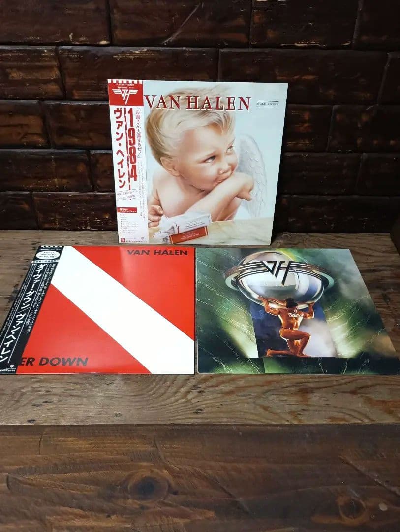 Van Halen 3-LP Bundle 1984 Diver Down 5150 Japan Pressings with Obi Strips