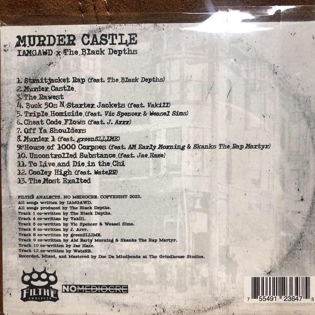 IAMGAWD x The Black Depths - Murder Castle CD Underground Hip Hop 2022