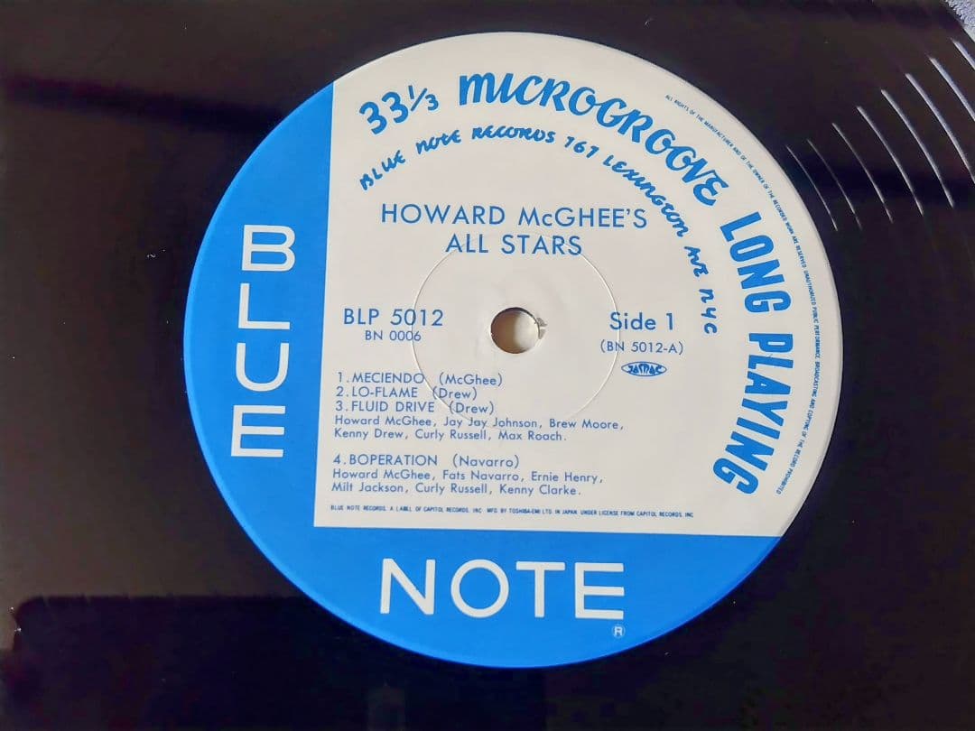 Howard McGhee All Stars Blue Note LP 5012 Japan Jazz Vinyl LP Fats Navarro