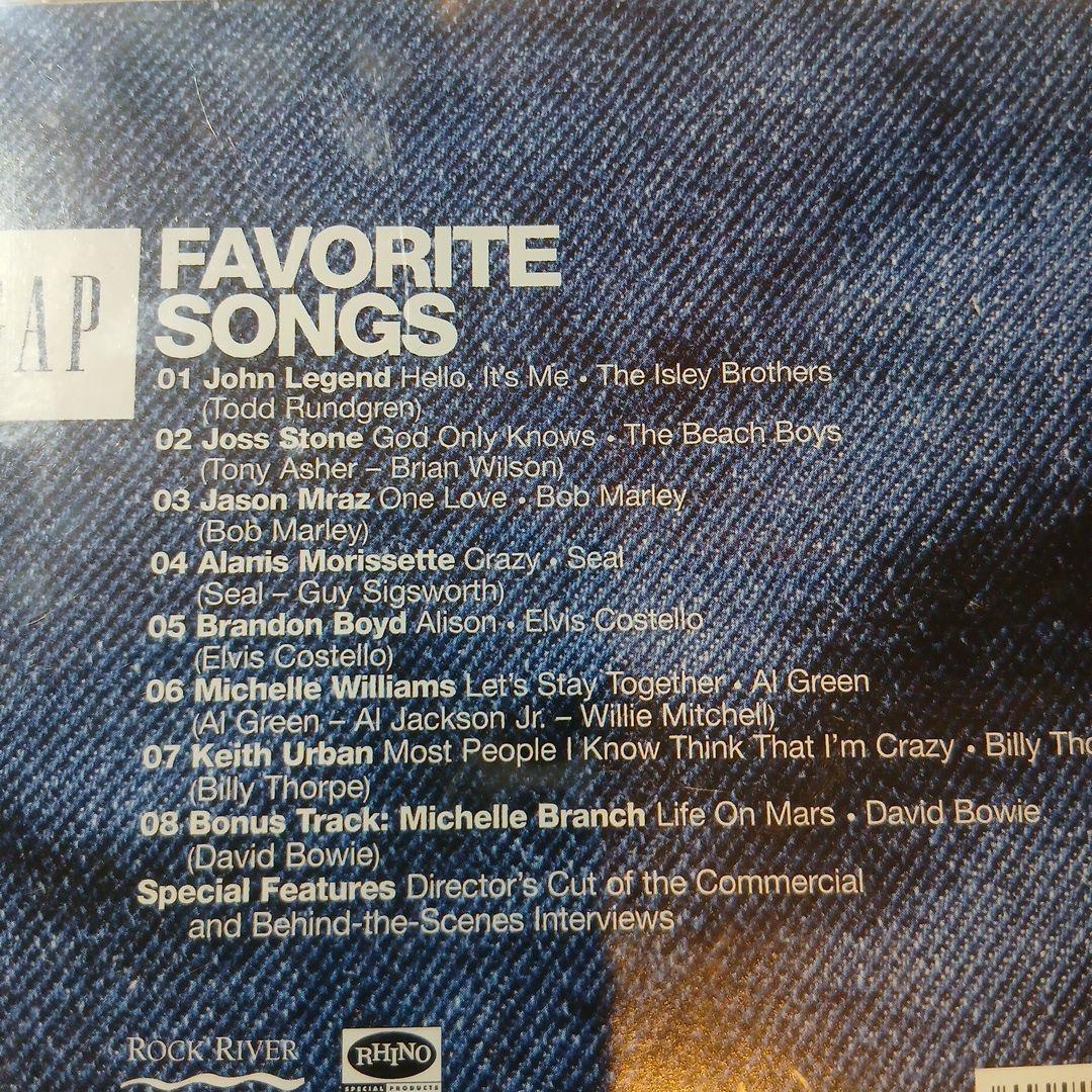 Various Artists - Favorite Songs (GAP Promo CD) Japan Press Rare Compilation