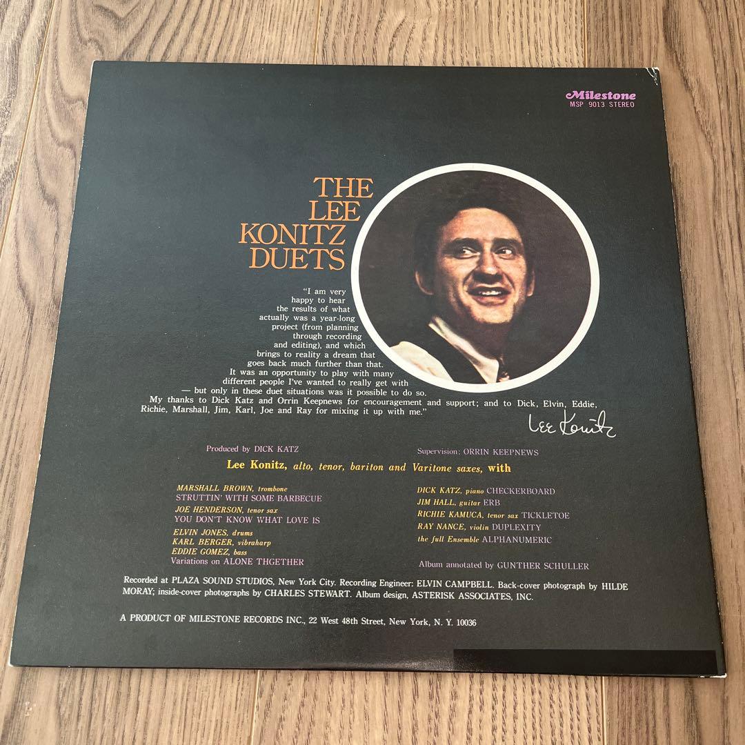 Lee Konitz The Lee Konitz Duets Vinyl LP Japan SMJX-10058 Jazz Jim Hall