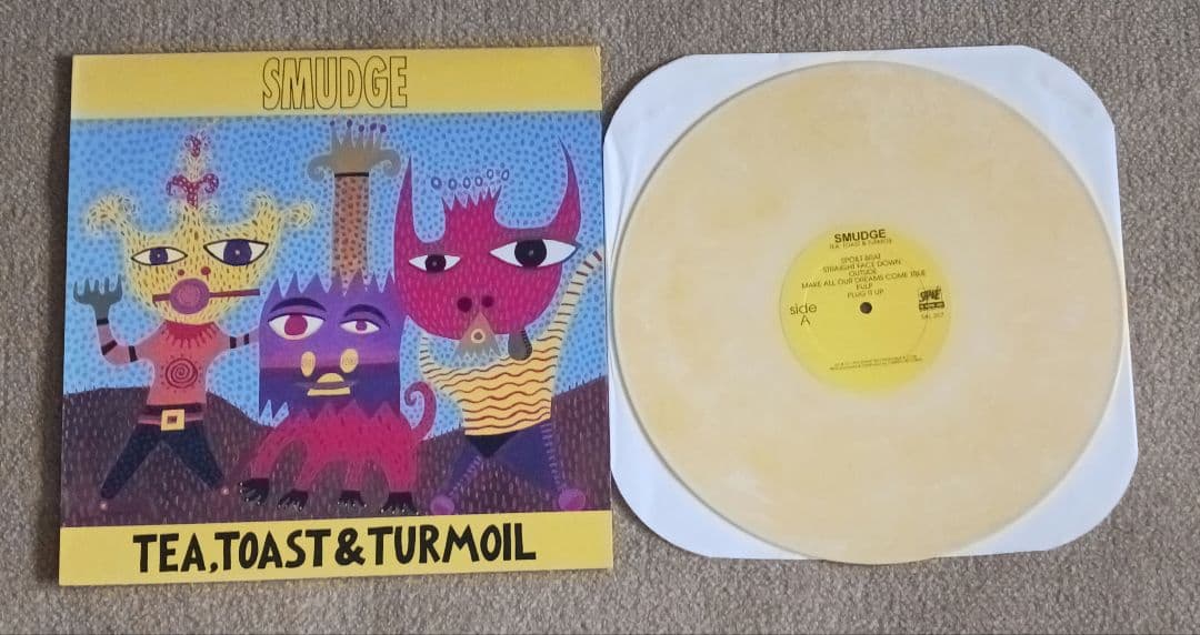 Smudge - Tea, Toast & Turmoil LP Rare Yellow Marble Colored Vinyl Indie Pop
