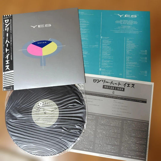 YES 90125 Japan Vinyl LP P-11356 with Obi Lyrics Liner Notes Progressive Rock