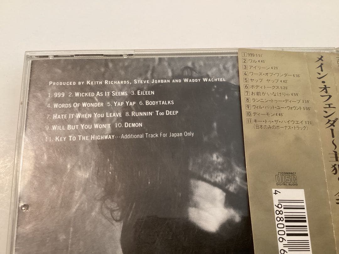 Keith Richards - Main Offender CD Japan Press with OBI 1992 Bonus Track