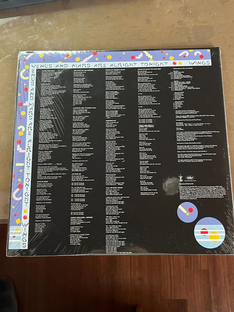 Wings - Venus And Mars LP 2017 Ltd Ed Red/Yellow Vinyl Paul McCartney Remastered