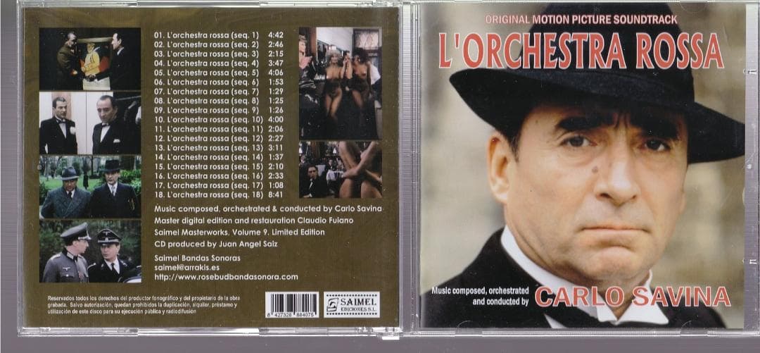 Carlo Savina L'Orchestra Rossa Original Soundtrack CD Saimel Masterworks Rare