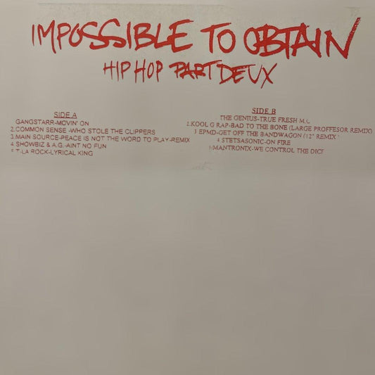 Impossible to Obtain Hip Hop Part Deux Red Vinyl Record Collectible Used | Japansoundstore