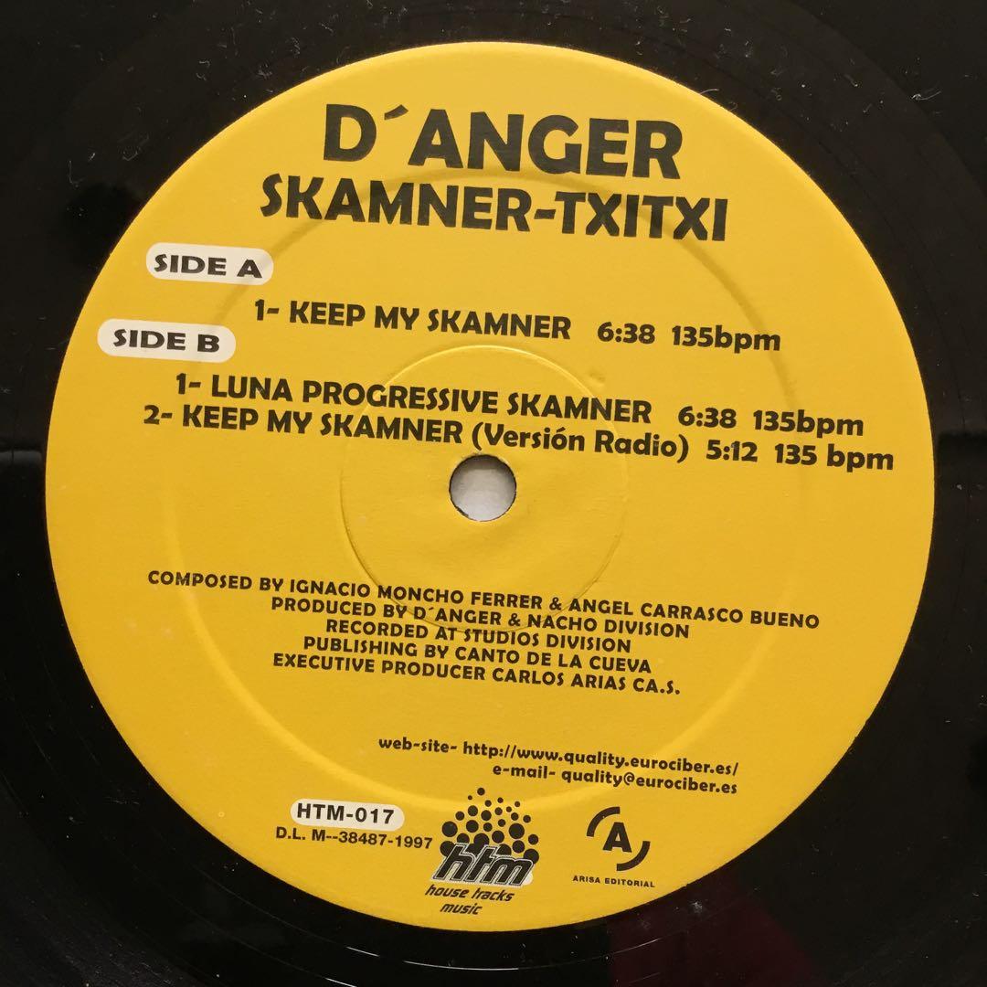D'ANGER - KEEP MY SKAMNER - 12" Vinyl Electronic House Tracks Music HTM-017