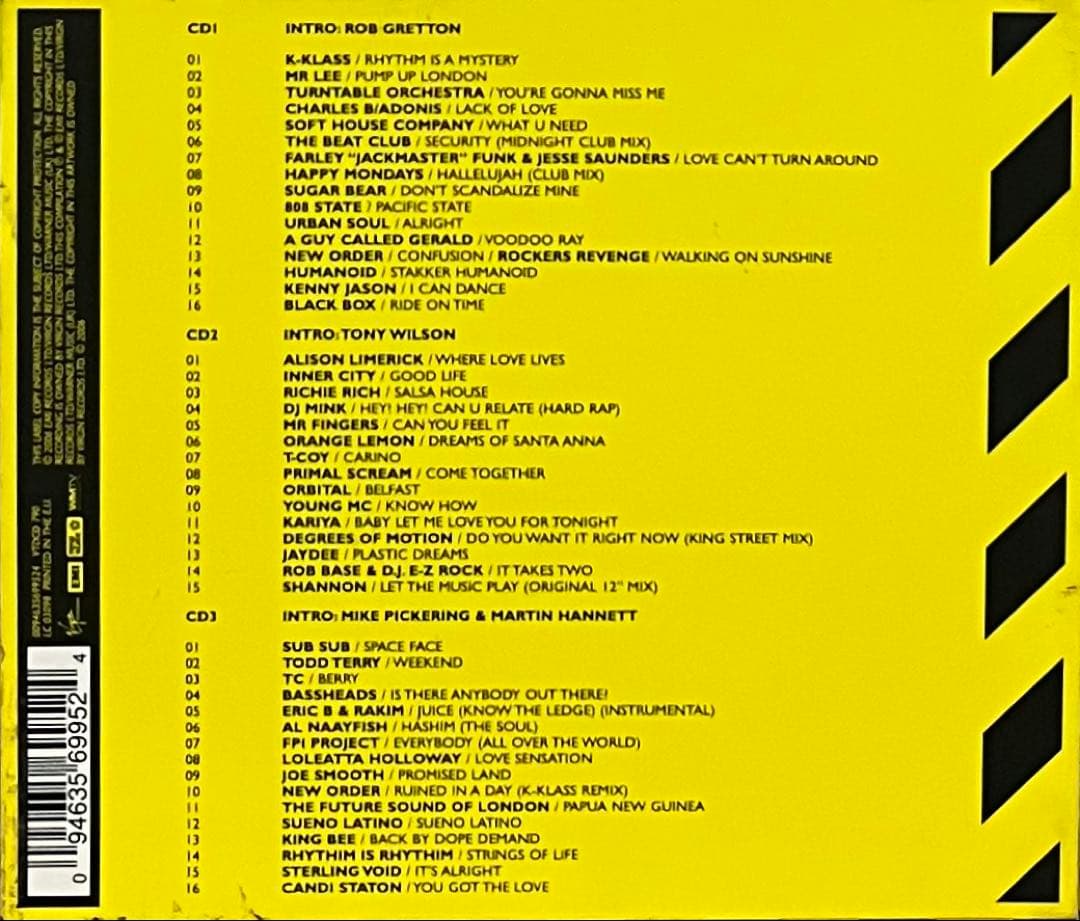Hacienda Classics Joy Division 3CD Compilation Rave Hip-Hop Acid House | Japansoundstore
