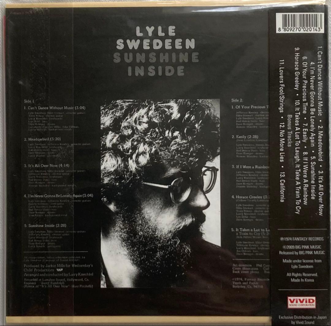 Lyle Swedeen - Sunshine Inside CD Japan Paper Sleeve Mini LP OBI 2009