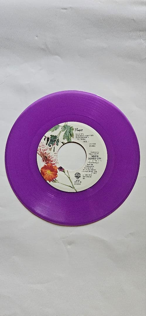 Prince - When Doves Cry 7" Vinyl Single, Rare Purple Colored Disc, Japan Import