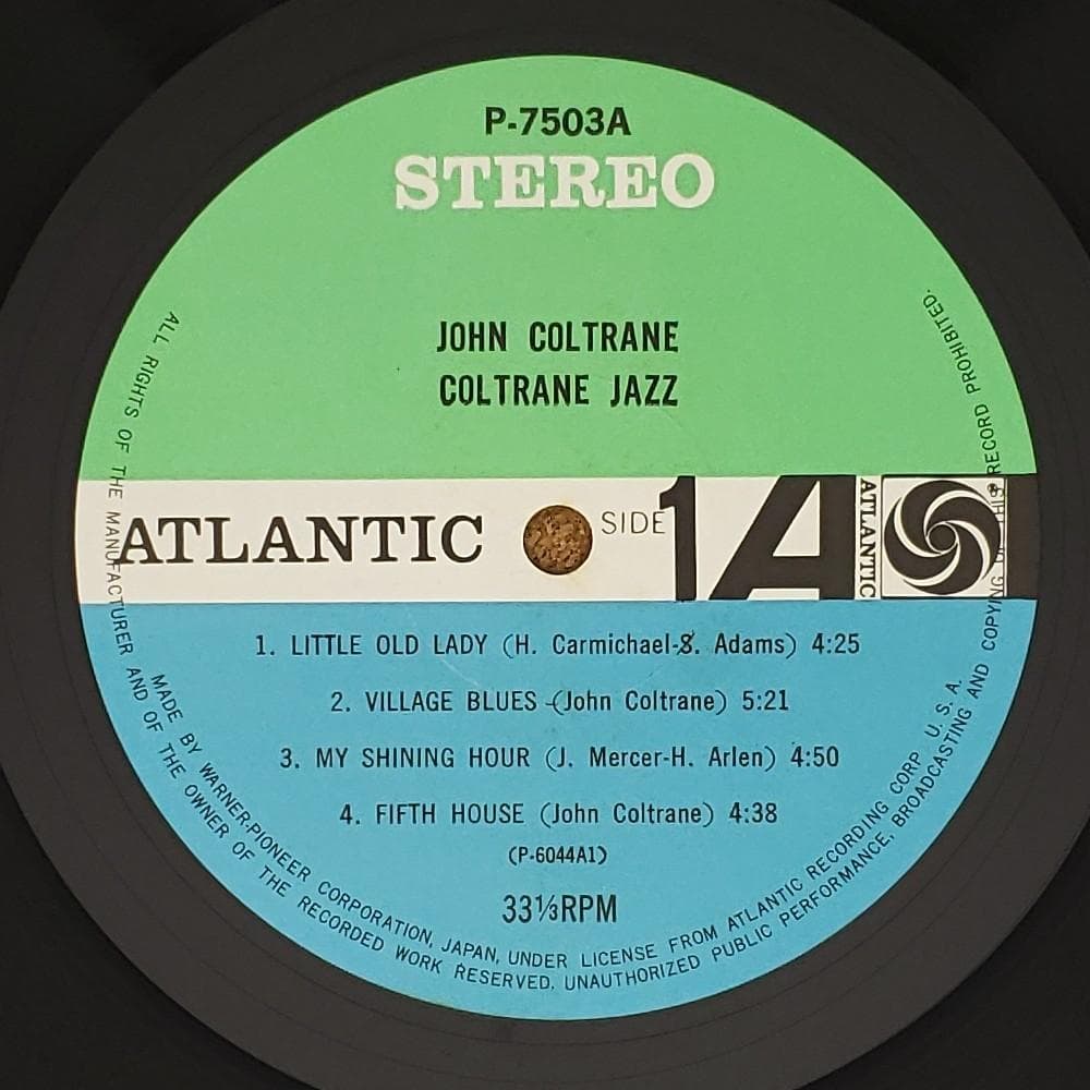 John Coltrane - Coltrane Jazz Japan LP P-7503A with Obi Jazz Vinyl Record