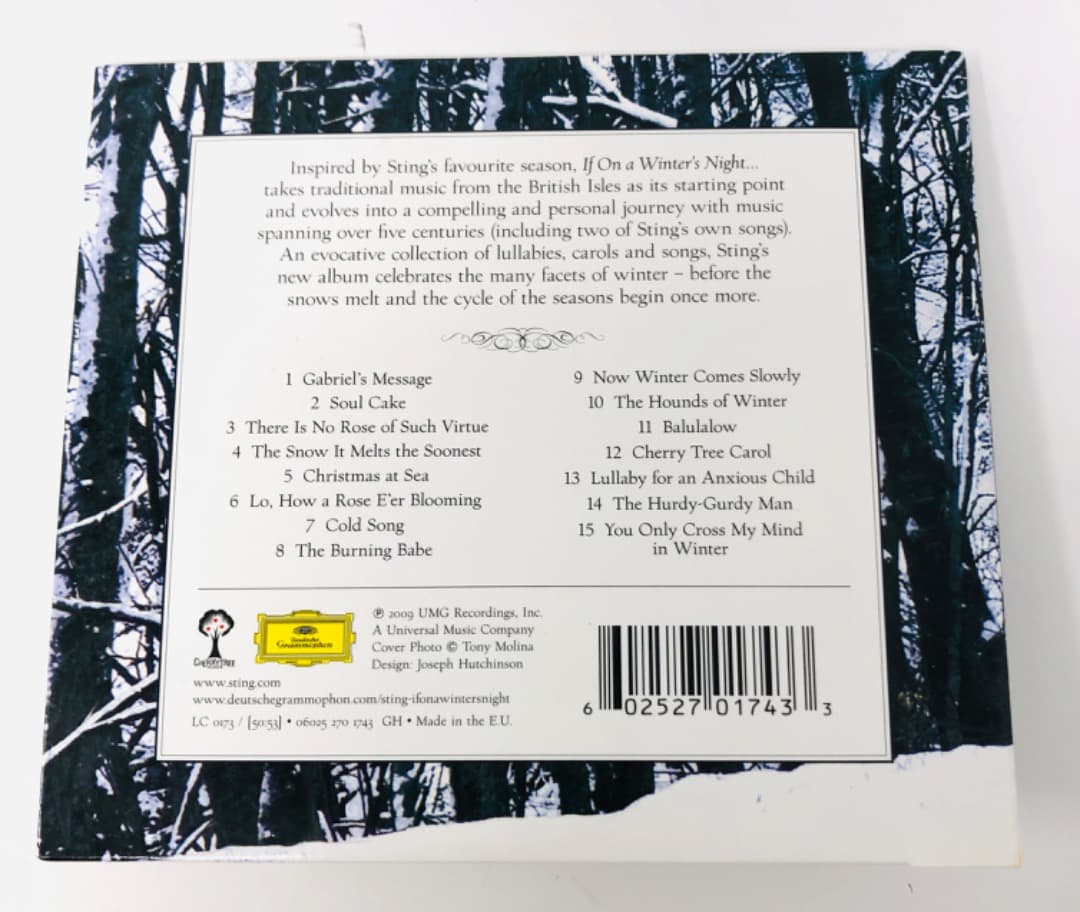 Sting - If On A Winter's Night... CD Digipak EU Press 2009