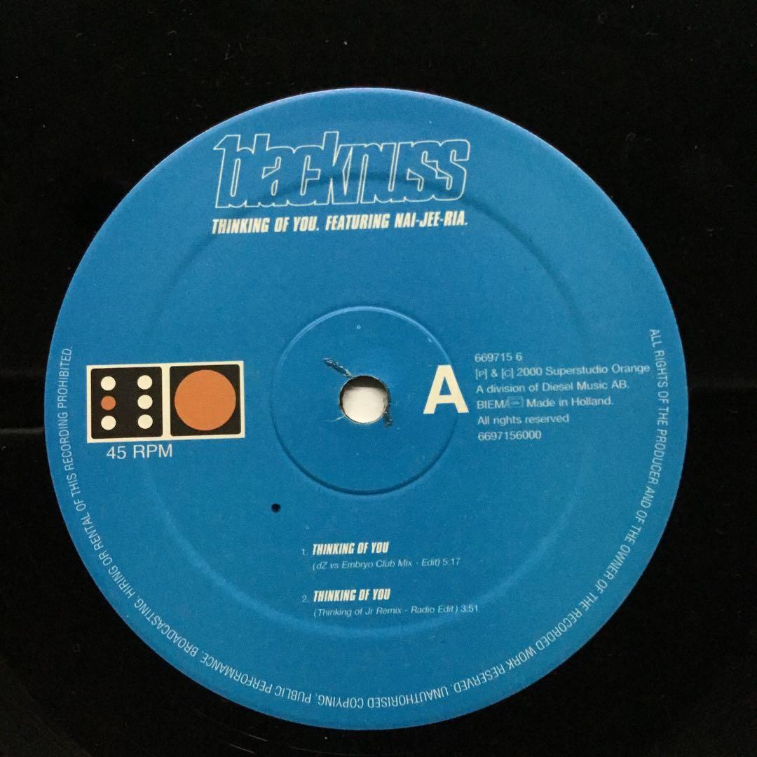 BLACKNUSS Thinking Of You 12" Vinyl 2000 Holland Pressing House Electronic Dance
