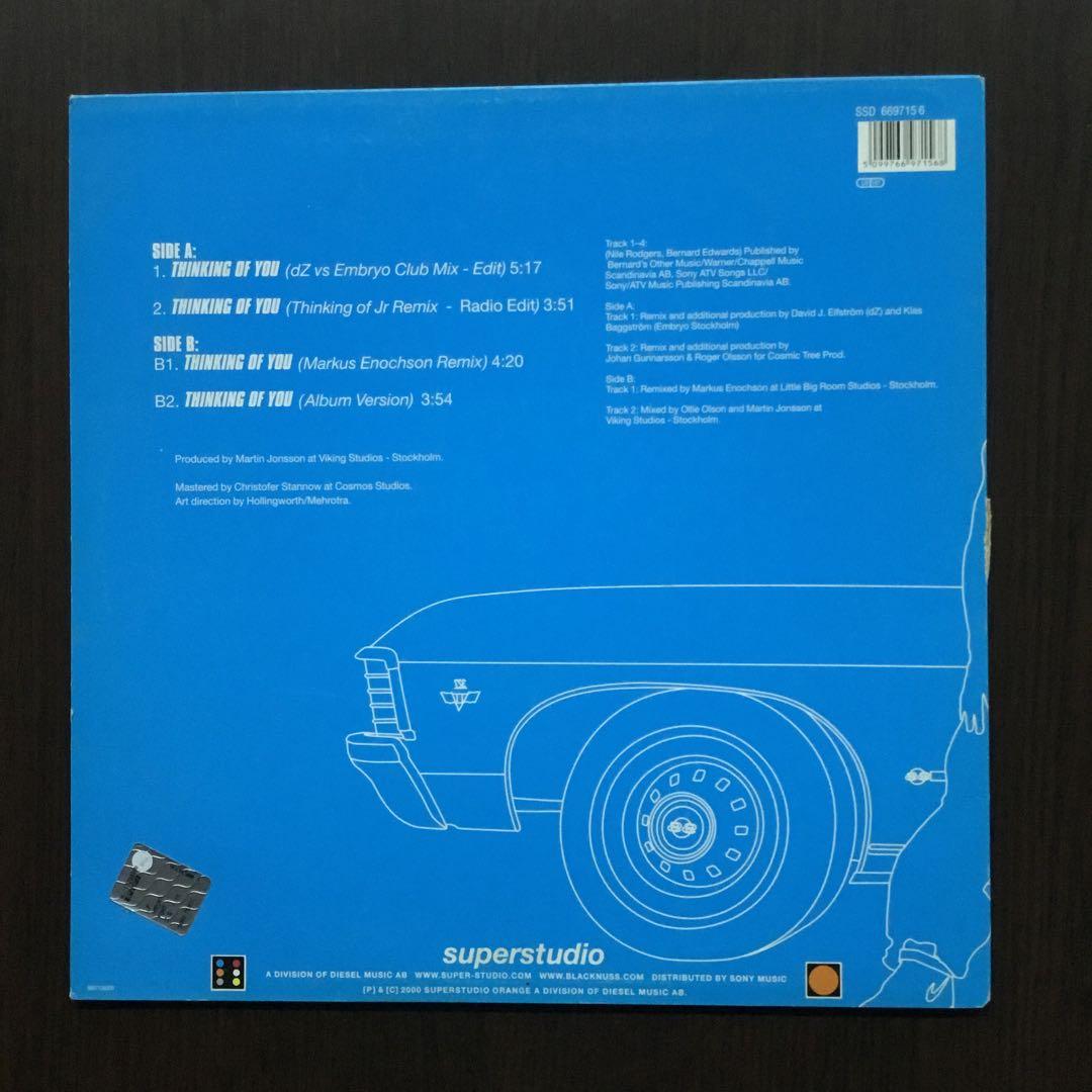 BLACKNUSS Thinking Of You 12" Vinyl 2000 Holland Pressing House Electronic Dance