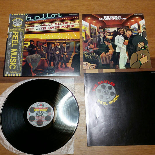 The Beatles - Reel Music Vinyl LP Japan EAS-81480 Obi Booklet 20th Anniversary