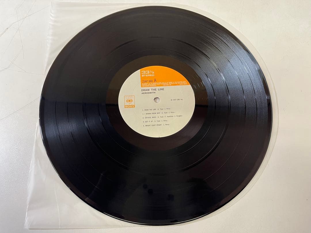 Aerosmith Draw The Line LP 1977 Japan First Press 1A1 Matrix Hard Rock Vinyl