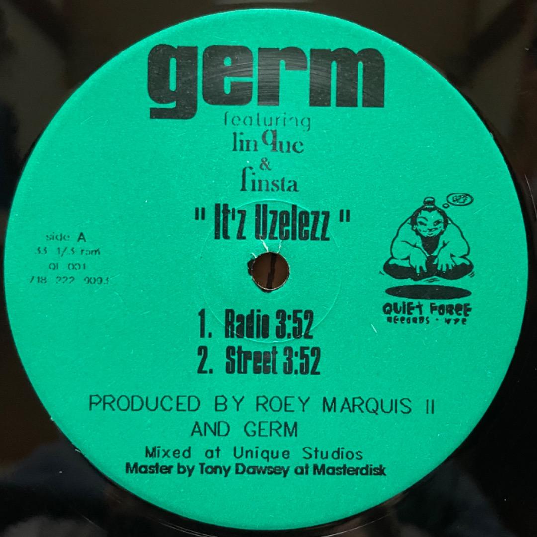 Germ ft. Lin Que & Finsta - It'z Uzelezz 12" Vinyl Hip Hop Quiet Force Records