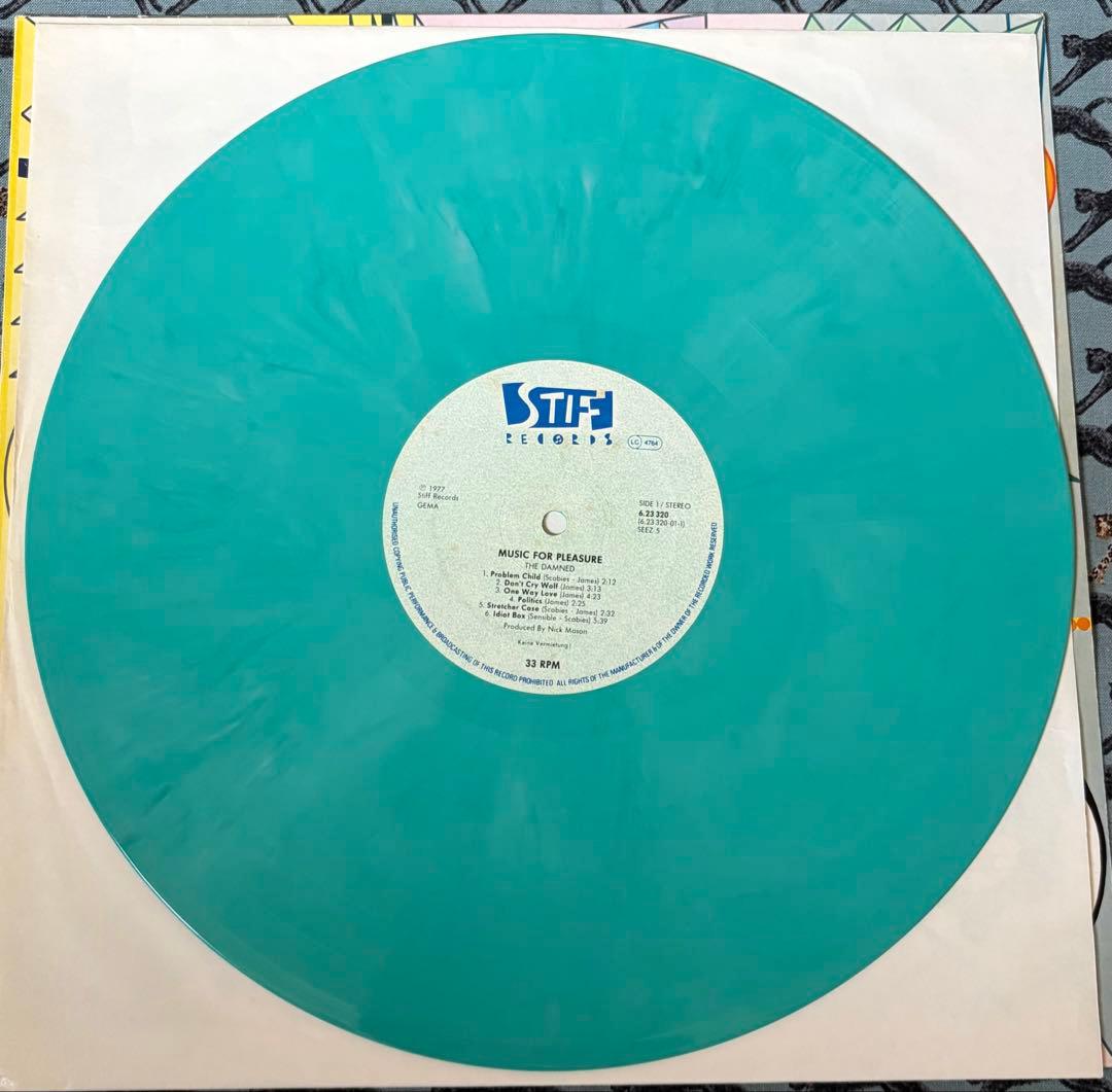 The Damned Music For Pleasure LP Limited Edition Green Colored Vinyl 1986 German